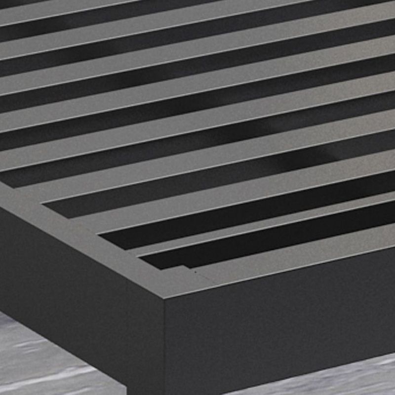 Contemporary Metal Bed Frame Solid Color Slat Bed with Custom Gold Legs