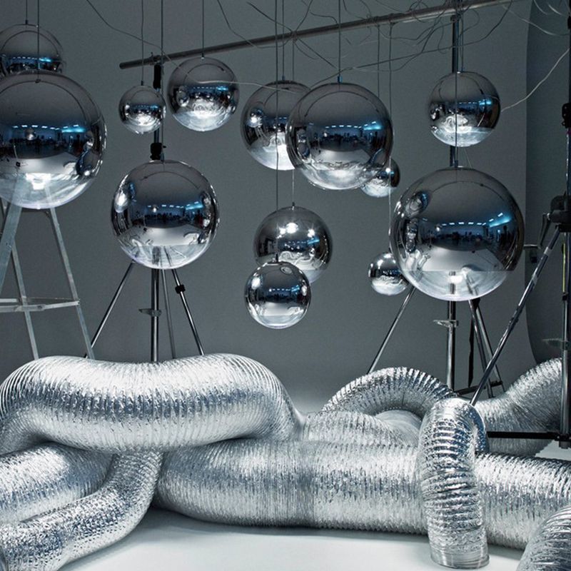 Spiegelglas hängender leichter Globus Schatten moderner Anhänger Licht für Wohnzimmer