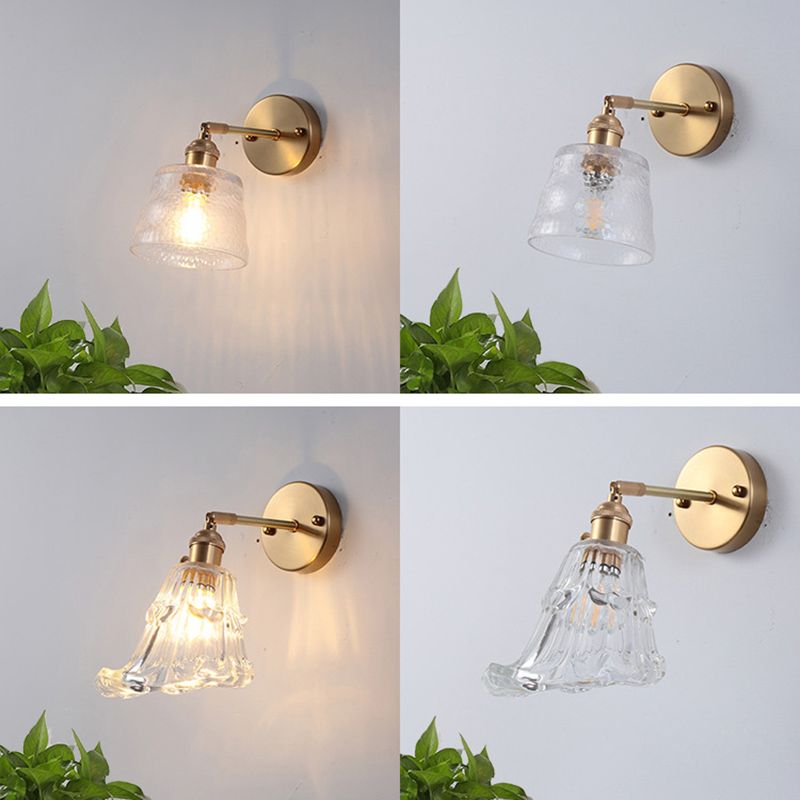 1-Licht geometrische Wandleuchten moderne einfache Style-Glas-Wandbeleuchtung in Gold