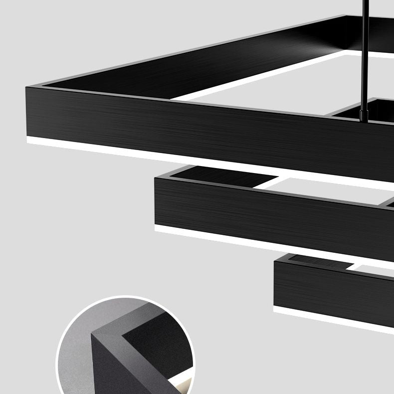 Square Pendant Light Fixture Modern Minimalist Style Acrylic Pendant Light