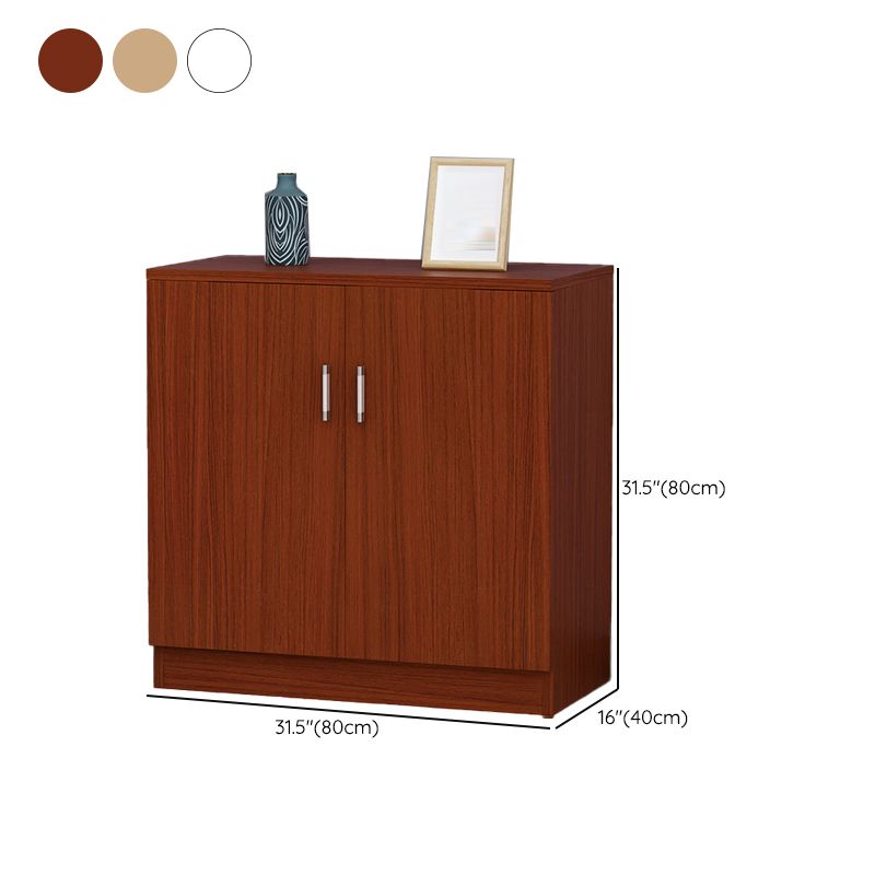 Contemporary Style Sideboard Brown Engineered Wood Server with Adjustable Shelves
