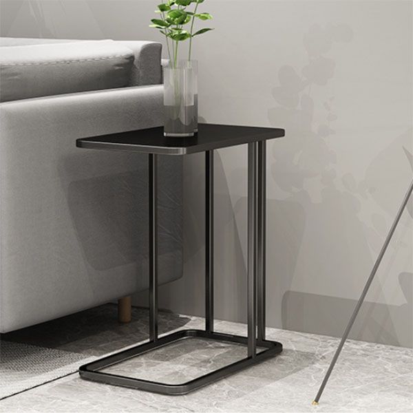 23.83" Tall Contemporary Style Side End Table Metal C Sofa Side Accent Table