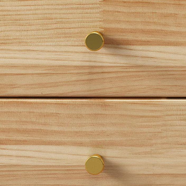 19. 7" W Glass Paned Accent Cabinet Pine Wood 1 - Door and 2 - Drawer Chest