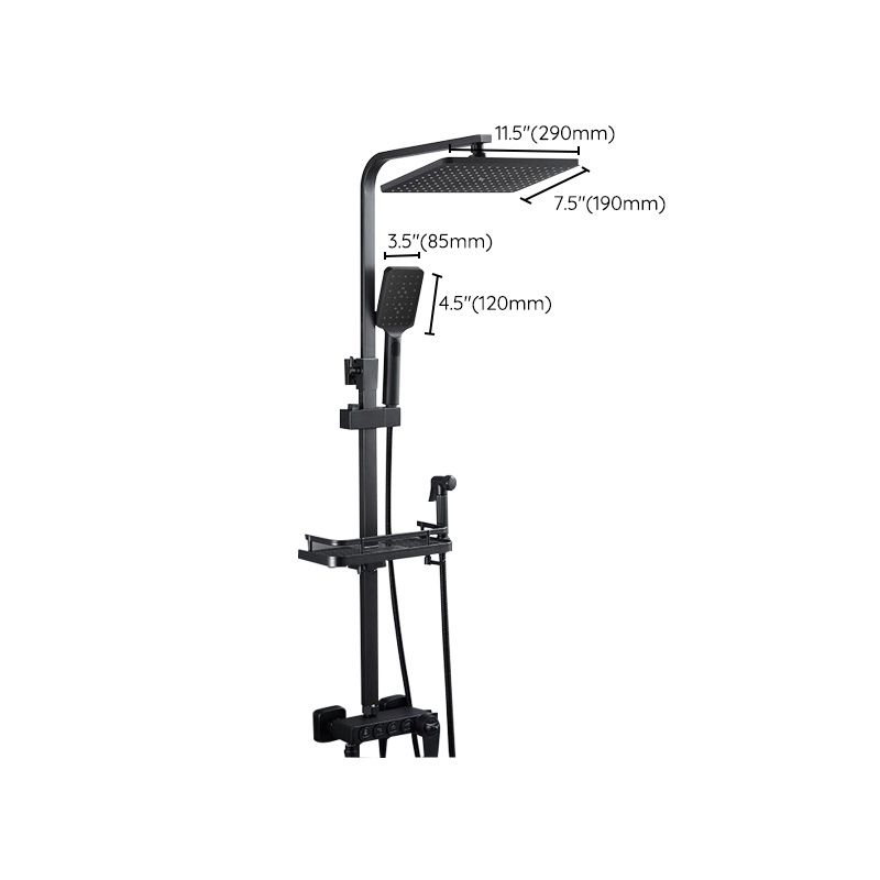 Adjustable Spray Pattern Shower Combo Metal Shower Faucet Arm Shower Head with Slide Bar