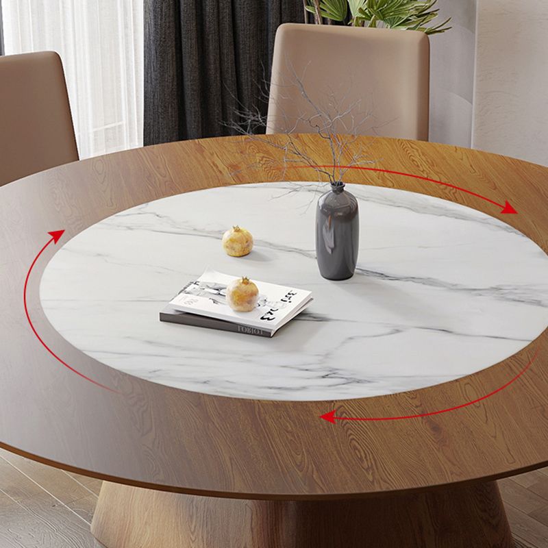 Contemporary Sintered Stone Table Round Table Set 1/6/8/9/12 Pieces Dining Set