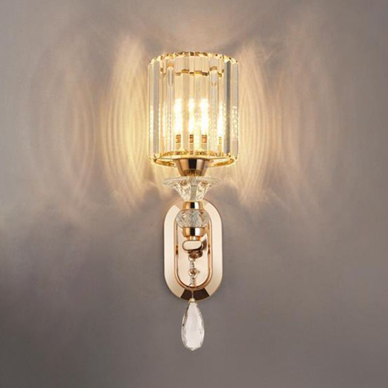 Modern Simple Crystal Vanity Light Geometry Shape Vanity Lamp for Shower Room