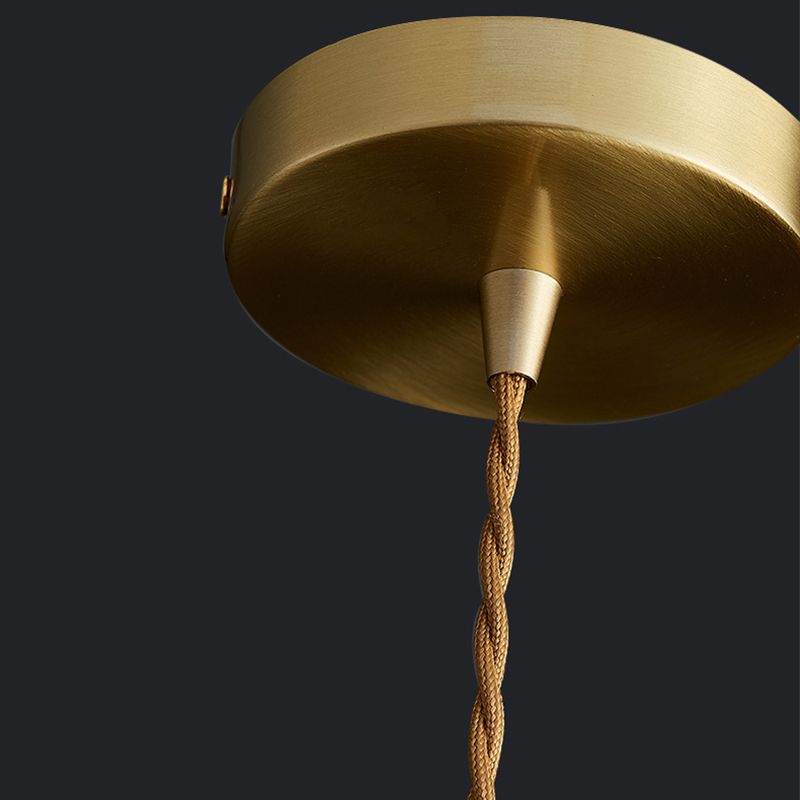 Kugelförmige Nachtpendel -Lampe Kristall 1 Kopf Minimalistisch hängende Licht in Gold