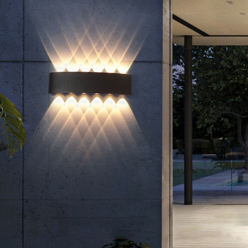 Metal Wall Sconce Lighting Black/White Wall Mounted Lights for Outdoor