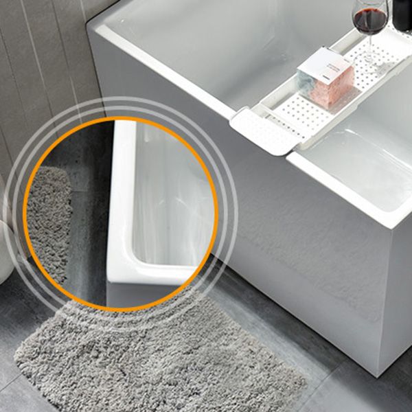 Back to Wall Soaking Bathtub Rectangular Modern Bath Tub (Board not Included)