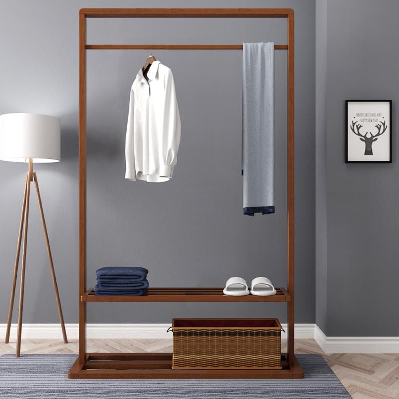Contemporary Storage Wardrobe Bedroom Wooden Armoire with Shelves