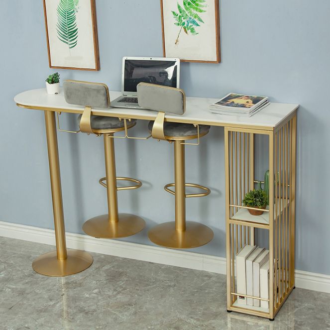 Modern Pub Table Set 1/2/3 Pieces Stone Bar table with Adjustable Stools