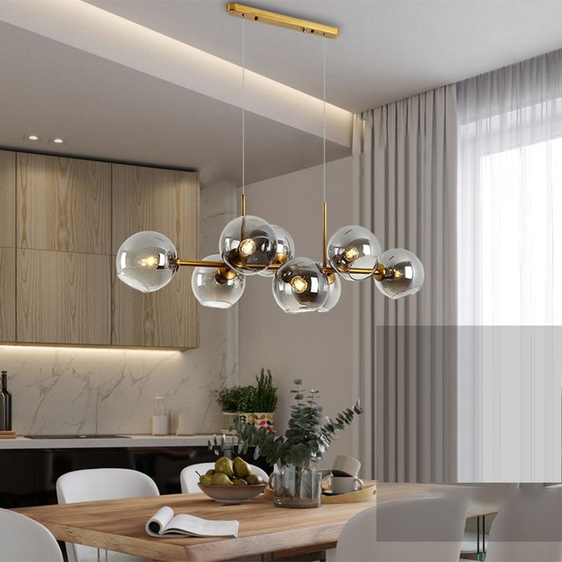 Modern Unique Shape Hanging Ceiling Lights 8 Lights Hanging Light Fixtures for Dining Room