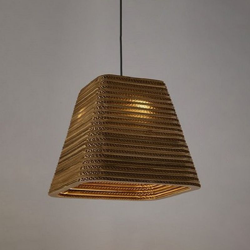 Southeast Asian Style Ceiling Light Honeycomb Cardboard Geometry Pendant Lamp for Bedroom