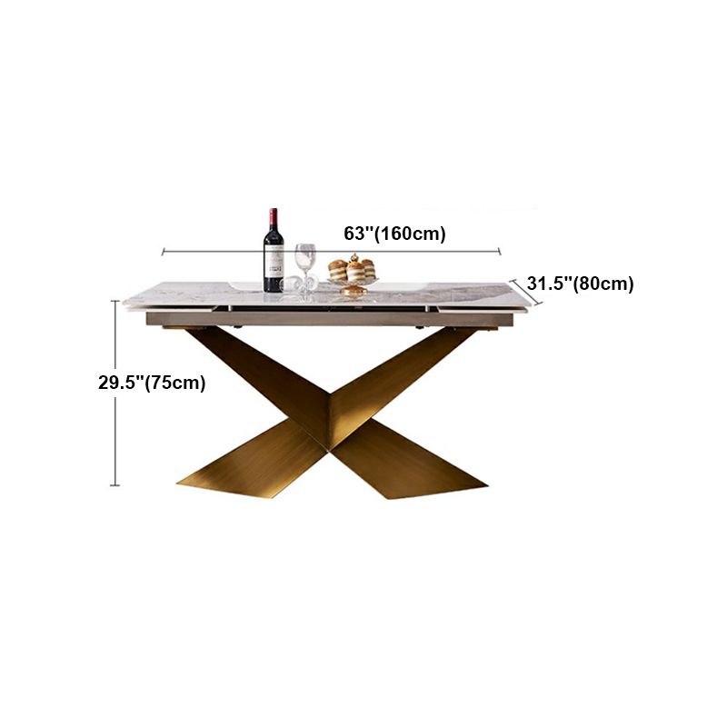 Nordic Glam Style 1/4/5/7 Pieces Dining Sintered Stone Dining Table Set for Kitchen