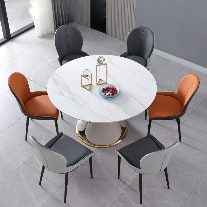 Extendable Modern Kitchen Dining Furniture Set with Sintered Stone Table Dining Room Table Set