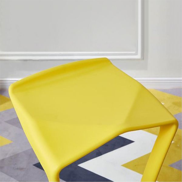 Contemporary Stackable Counter Stools Colorful Indoor Geometric Bar Stool, 1 Piece