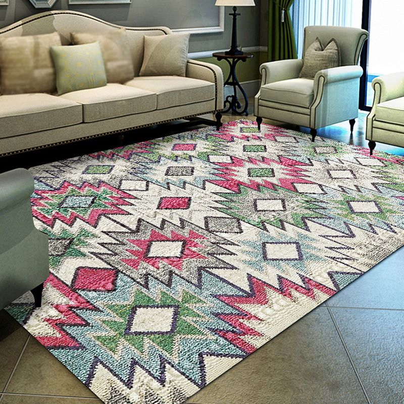 Alfombra de poliéster de alfombra contemporánea azul