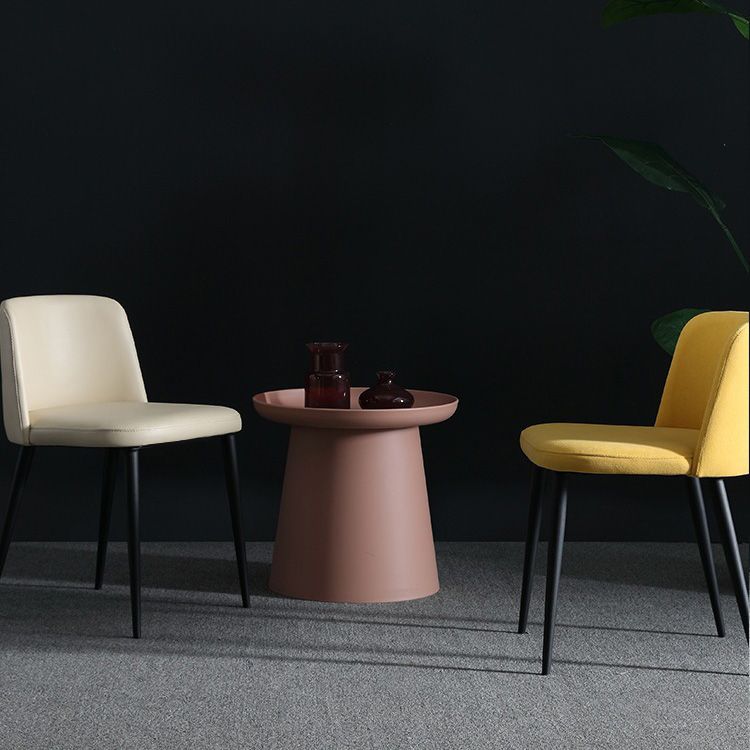 Upholstered Armless Dining Chair Metal Kitchen Dining Side Chair