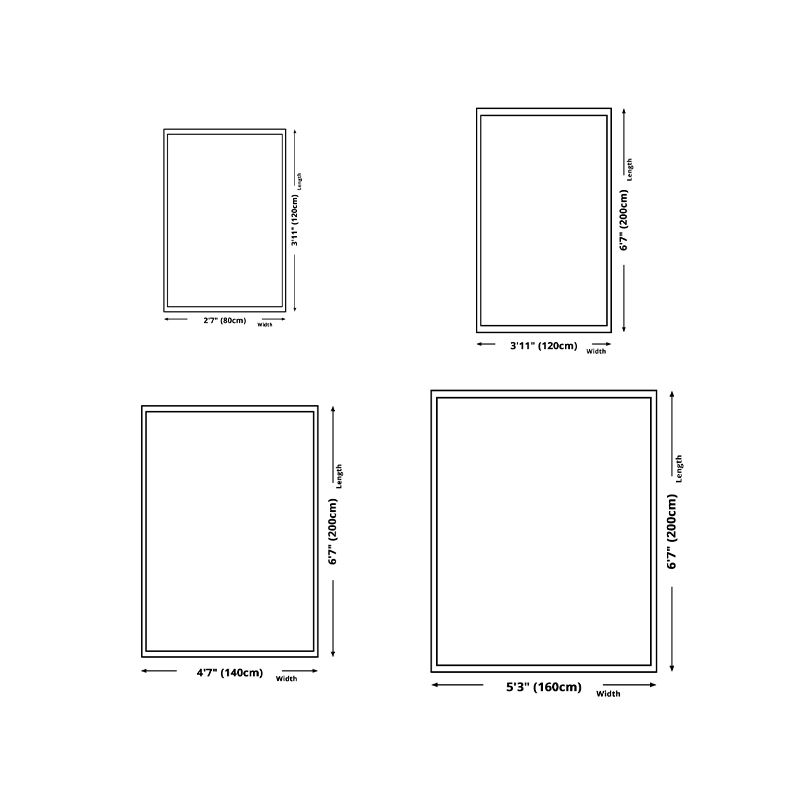 Brown Simple Rug Polyester Color Block Rug Washable Area Rug for Living Room