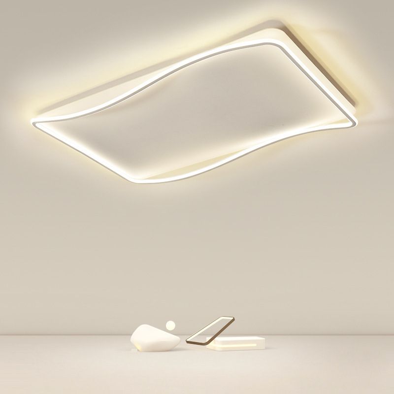 Rectangle Flush Light Modern Metal Flush Mount Light Fixture