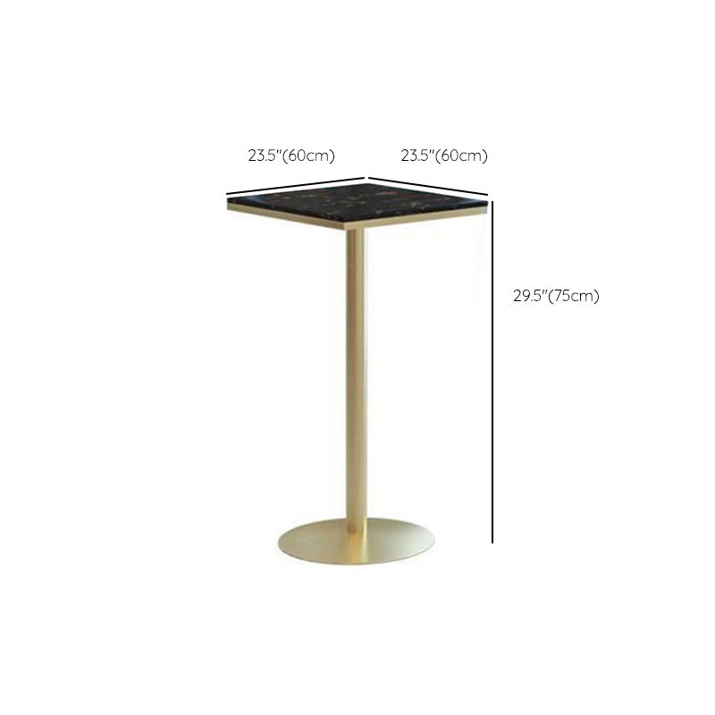 Glam Style Bar Table Set 1/2/3 Pieces Bar Table with Metal Stools