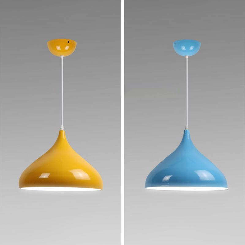 1 Light Onion Pendant Lighting Retro Industrial Style Metal Pendant Ceiling Lights for Restaurant