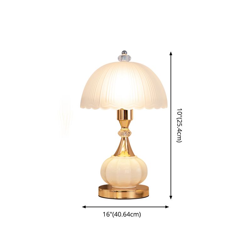 Minimalistisch hemisferisch tafellamp glas 1 hoofd slaapkamer nachtkastje licht