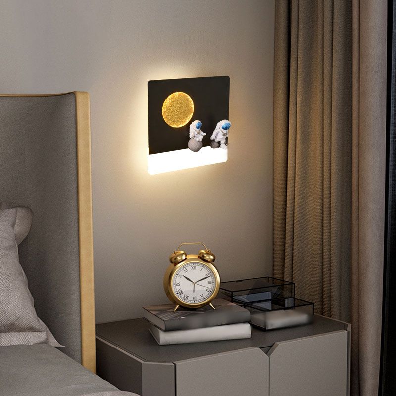 Metal Geometric Wall Lighting Kid 1-Light Wall Mount Light Fixture (Decoration Included)