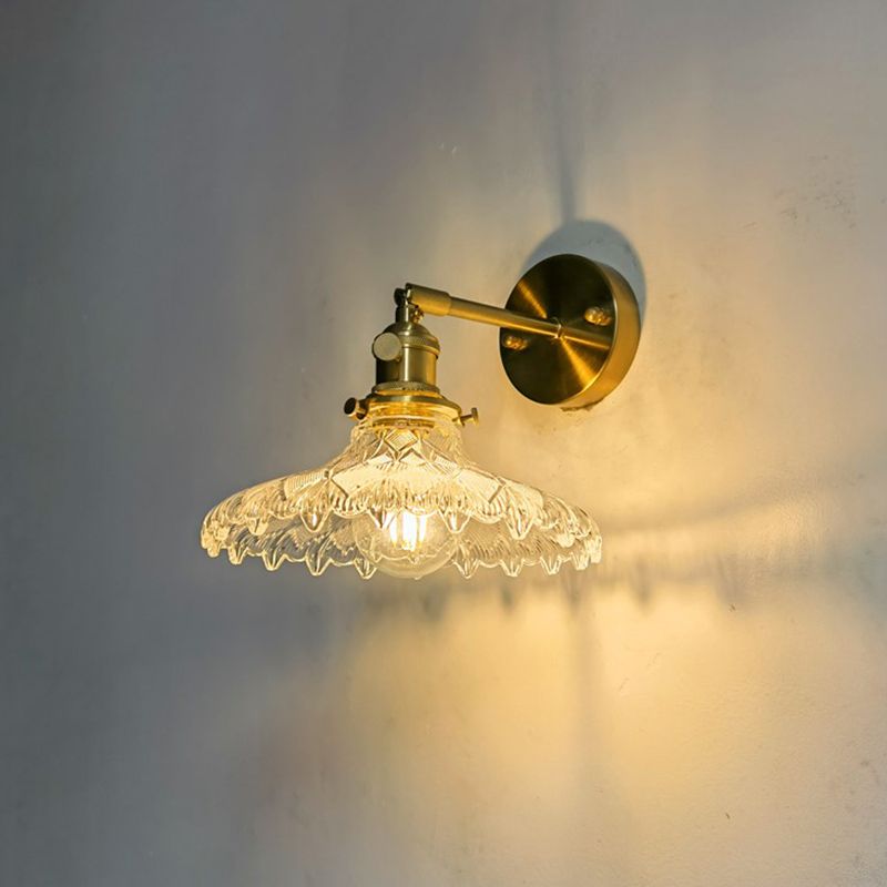 Modern Wall Light Sconce Colorful Glass Shade Wall Light Fixture for Bedroom