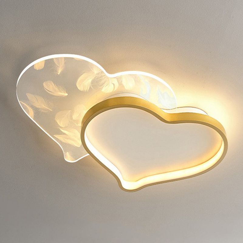Coeur encastré luminaire chambre simple acrylique plafonnier