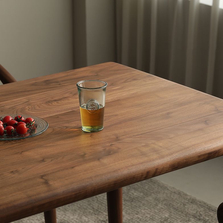 1/4/5 Piece Solid Wood Dining Room Table and Chair Set in Brown