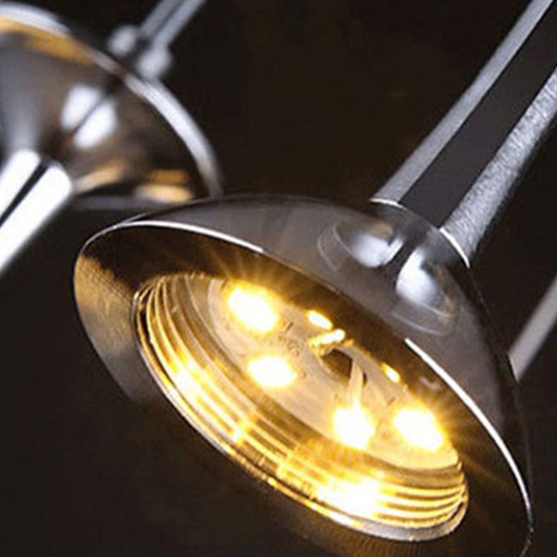 Stylish Wine Cup Pendant Light Acrylic Dining Room LED Suspension Light in Chrome