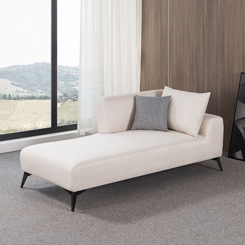 Nordic Style Chaise Solid Color Chaise Lounge Chair with Recessed Arms