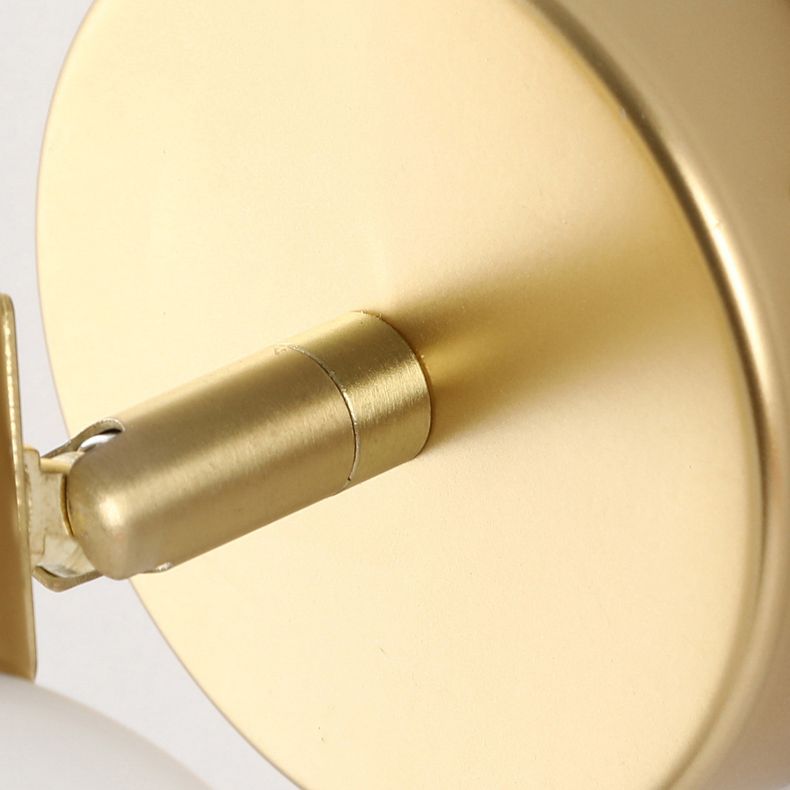 Minimalist Style Wall Mounted Light Fixture White Ball Wall Sconce Light with Glass Shade