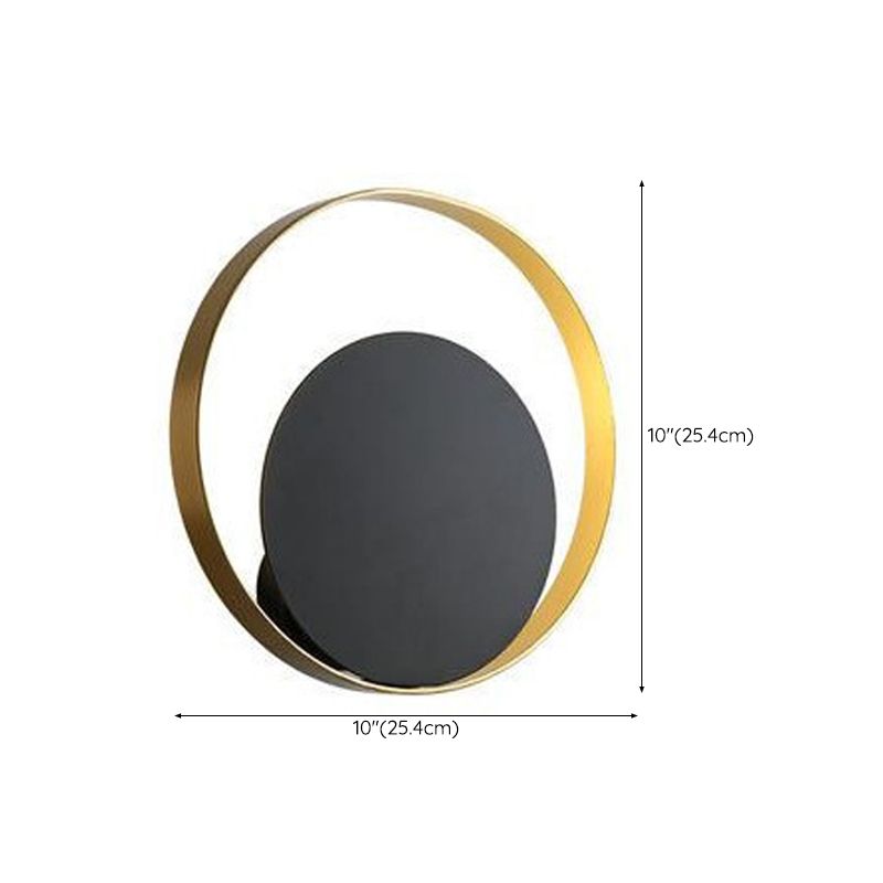 Post Modern Wall Light Black Metallic Lighting for Living Room