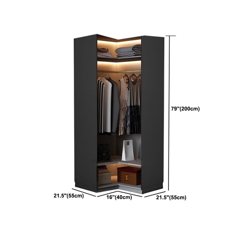 Black Manufactured Wood Cabinet with Glass Doors Modern Storage Cabinet