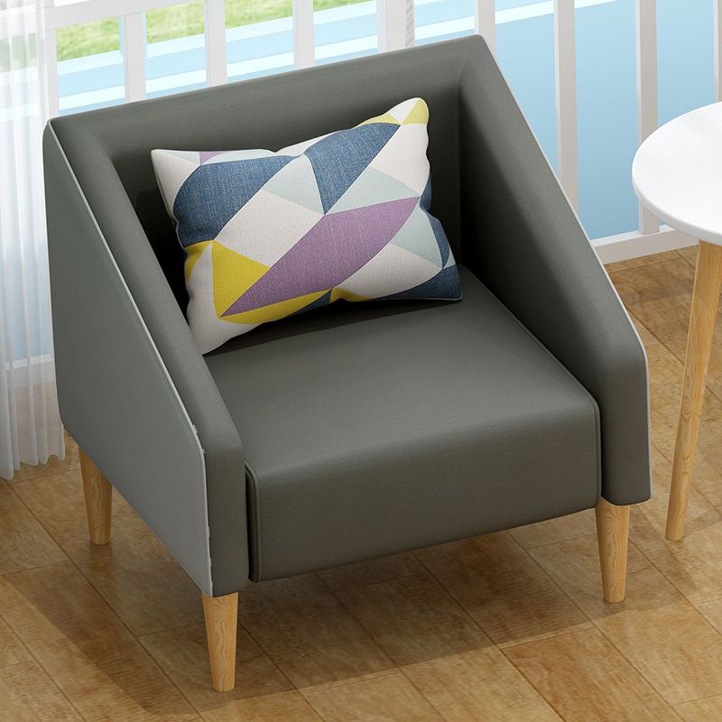 Arms Included Barrel Chair Pillow Back Accent Chair, 23.62" W √ó 23.62" L √ó 30.71" H