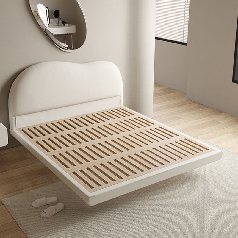 Genuine Leather Standard Bed Bed Frame Upholstered Headboard