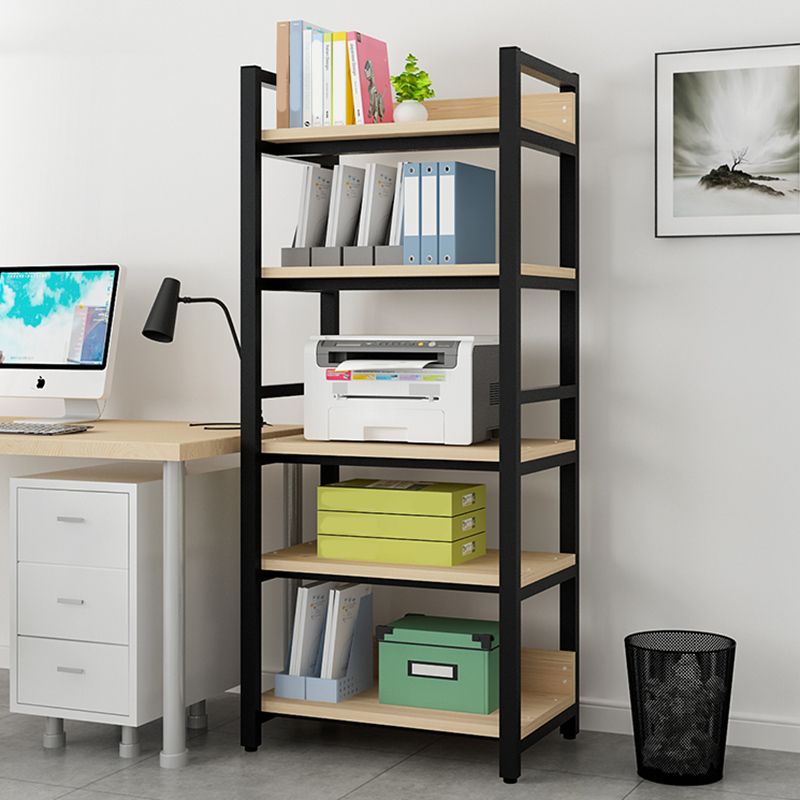 Scandinavian Open Back Bookcase with Shelves for Home Office