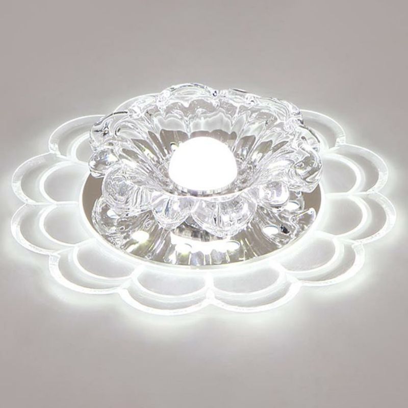 Effacer le voyant de fleur de Blossom Mount Modern Crystal Flushmount Ceiling Light for Entryway