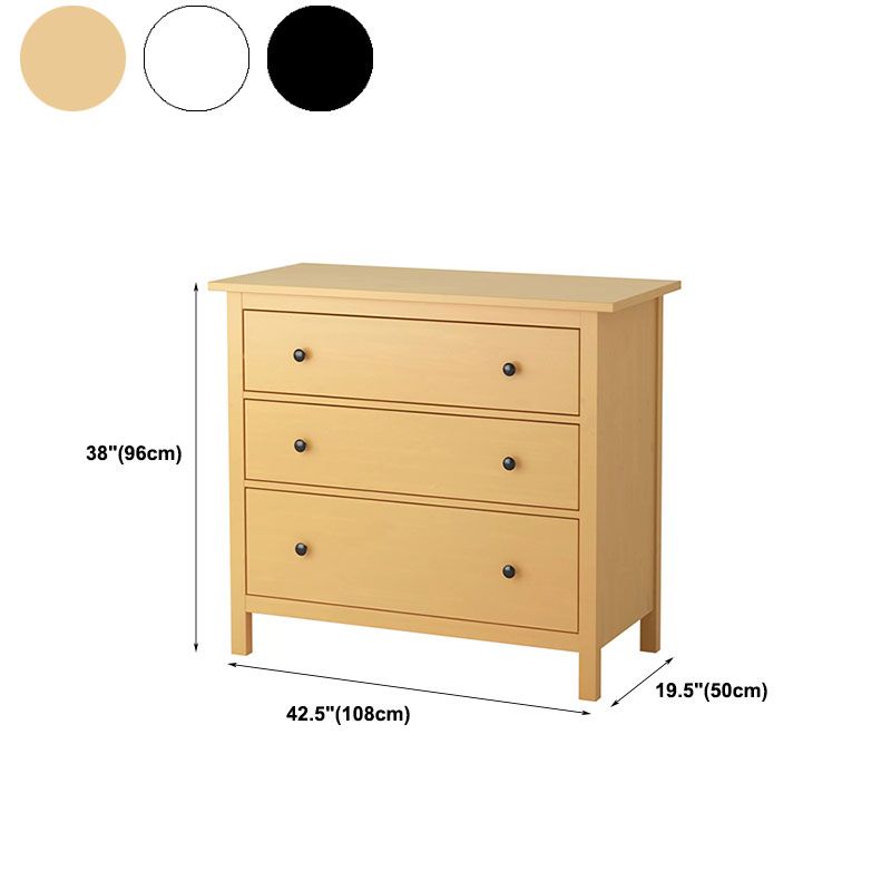 Contemporary Horizontal Chest Bedroom Storage Chest with 3 Drawers