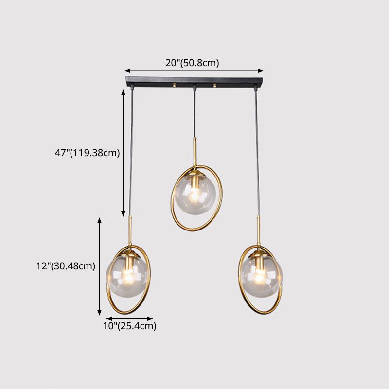 Sphère kit de lumière en verre transparent