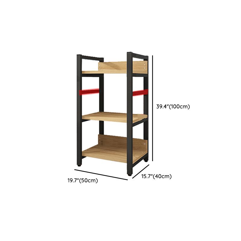 Scandinavian Open Back Bookcase with Shelves for Home Office