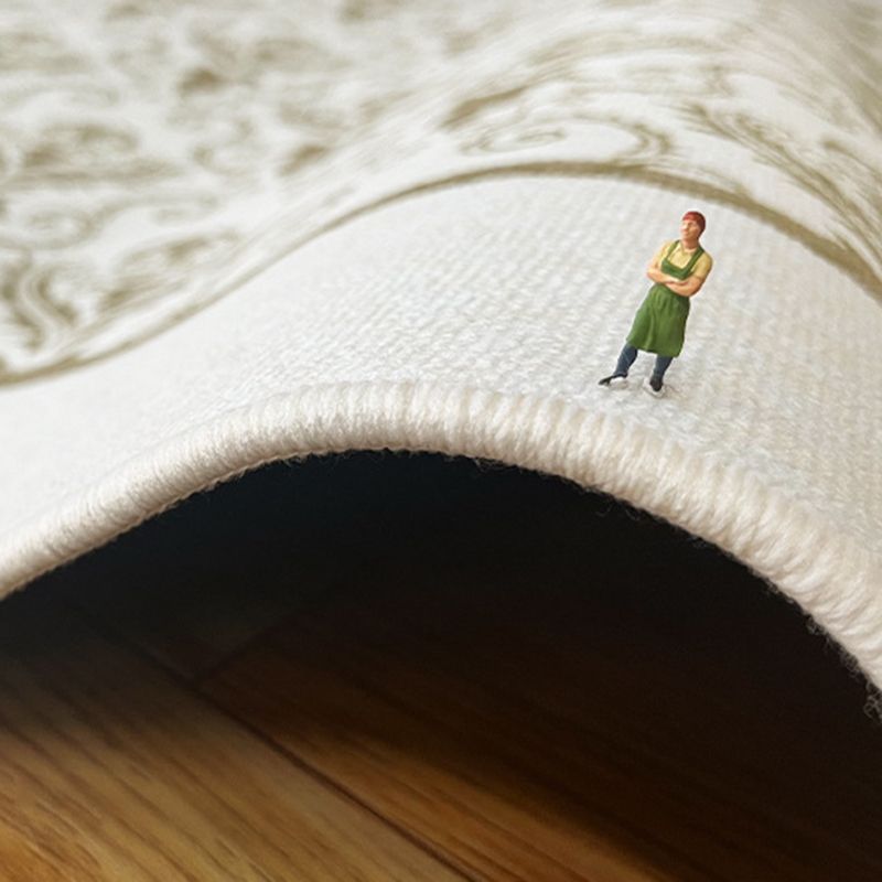 Grey Modern Carpet Geometric Patterns Polyester Washable Rug for Drawing Room