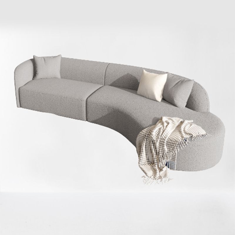 Wool Modern Sofa/Sectional Right Hand Facing for Apartment, Living Room
