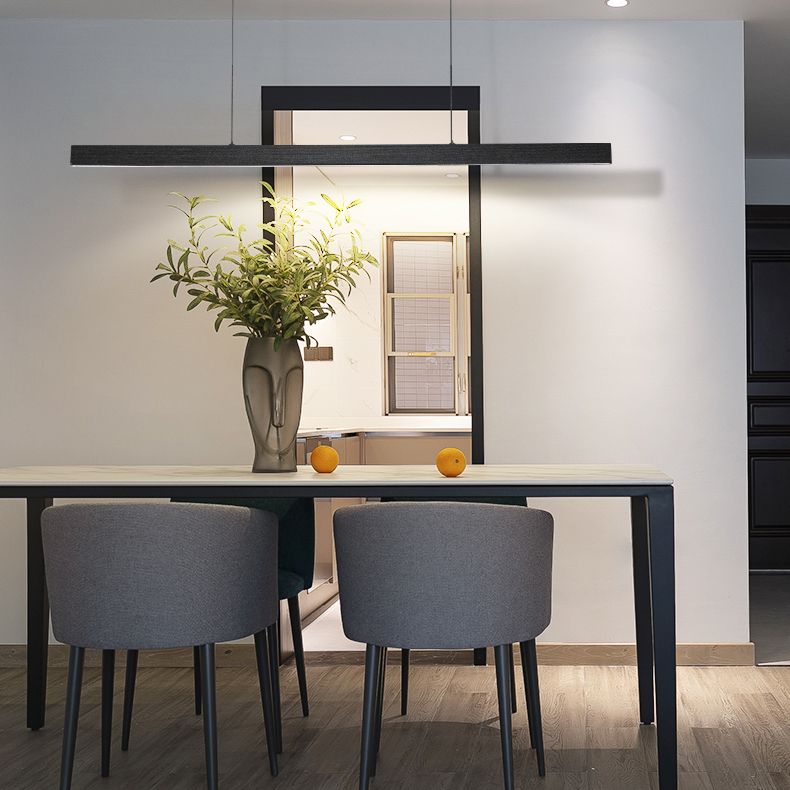 Lustres d'île linéaire contemporains lumières luminaires de lustre en métal