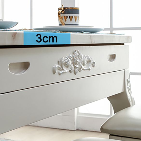 Victorian Dining Room Set Standard Height with Rectangle Top 4 Legs Base Dining Furniture