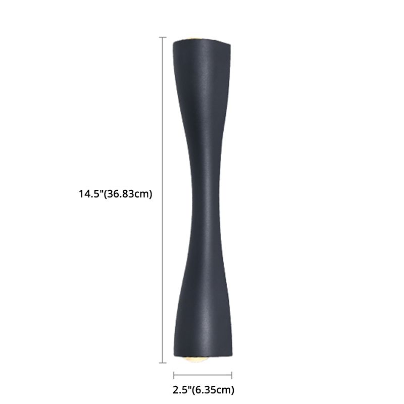 Moderni tubi in stile minimalista lampada montata a parete 2 luci illuminazione montata a parete con tonalità in alluminio