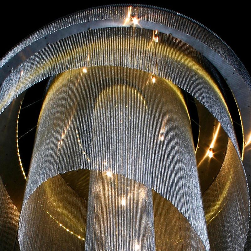 Fringed Suspension Pendant Light Modern LED Metal Pendant Ceiling Light for Home