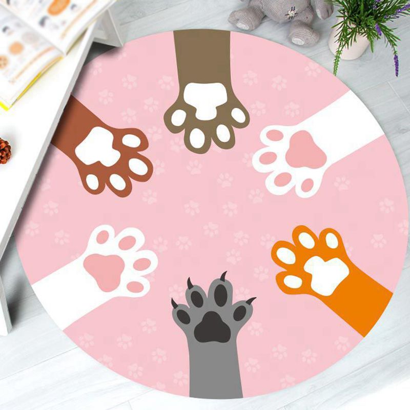 Creative Earth Pattern Area Rug Polyester Carpet Non-Slip Backing Indoor Rug for Home Decoration